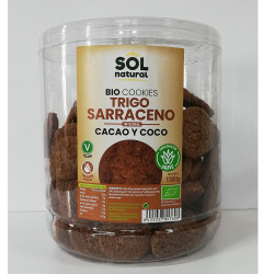 Bio Cookies de blat sarraí integral, coco i cacau| Granel | 100g