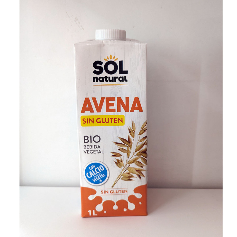 Bebida de avena sin gluten con calcio bio " Sol Natural",  1 litro.