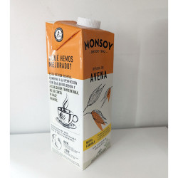 Bebida de avena bio " Monsoy",  1 litro.