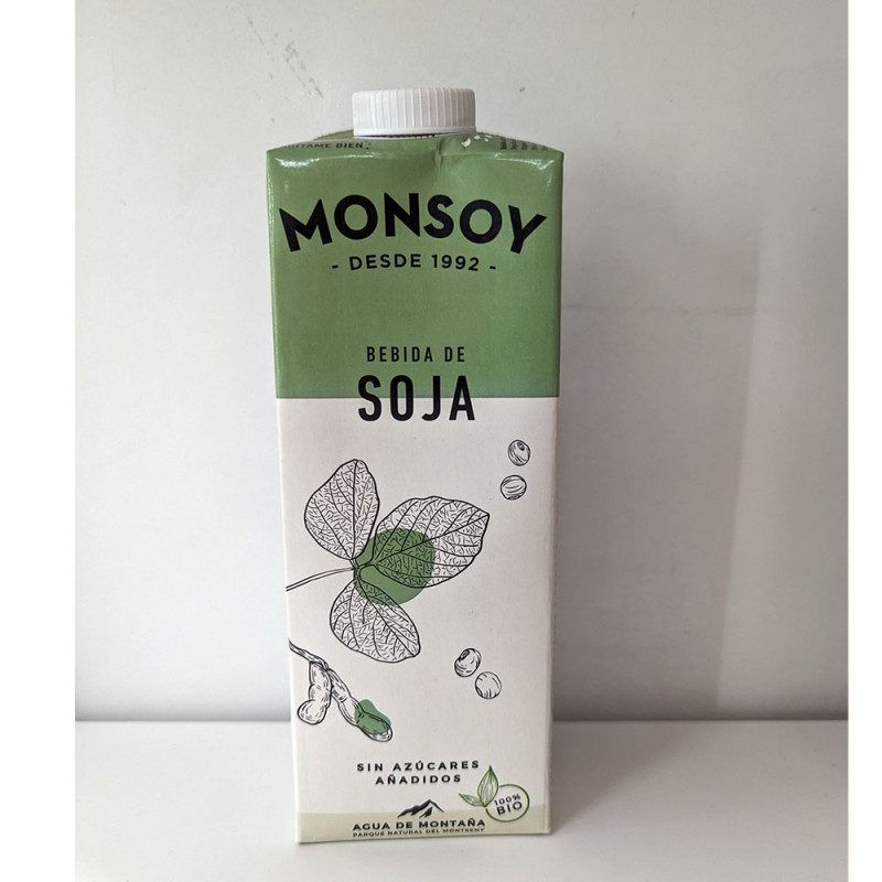 Bebida de soja bio " Monsoy",  1 litro.