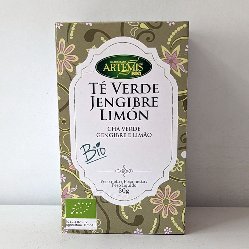 Tè Verd Gingebre LLimona ("Té Verde Jengibre Limón") Bio "Artemis", 30g